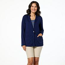 "As Is" HUE French Terry Knit Blazer