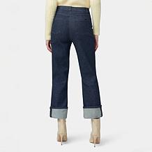 "As Is" HUE Wide Leg Cuffed Denim Pant