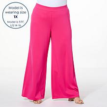 "As Is" IMAN Global Chic All Day Elegance Wide-Leg Ponte Pant