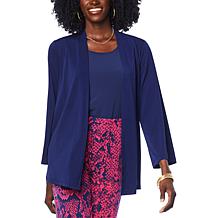 "As Is" IMAN
Global Chic Drapey Knit Open Front Topper