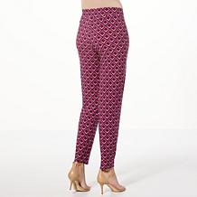 "As Is" IMAN Global Chic Geo Print Knit Slim Pant