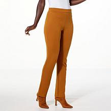 "As Is" IMAN Global Chic Straight Leg Ponte Pant