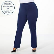 "As Is" IMAN Global Chic Straight Leg Ponte Pant