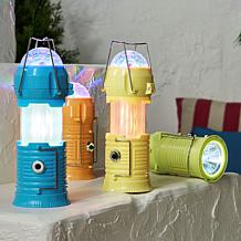 "As Is" Improvements 4-pack 4-in-1 Lanterns with Flame & Party Ligh...