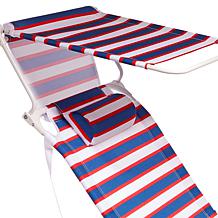 "As Is" Improvements Tall 4-Position Beach Chair with Accessories