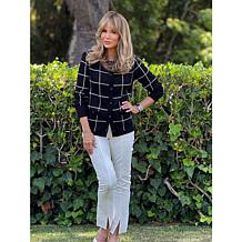 "As Is" Jaclyn Smith Button-Front Long-Sleeve Sweater Jacket