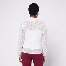 "As Is" Jaclyn Smith Icon Collection Front Tie Blouse