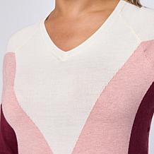 "As Is" Jaclyn Smith Long-Sleeve Fine-Gauge Retro Sweater