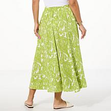 "As Is" Jaclyn Smith Printed Pull-On Full Circle Midi Skirt