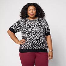 "As Is" Jaclyn Smith Short Sleeve Pullover Sweater