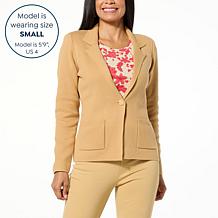 "As Is" Jaclyn Smith Sweater Knit Blazer