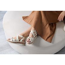 "As Is" Jambu Diana Leather Demi Wedge Sandal
