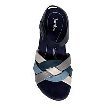 "As Is" Jambu Helena Leather Wedge Sandal