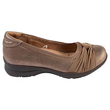 "As Is" Jambu Tara Metallic Leather Ballet Flat