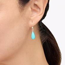 "As Is" Jay King Gallery Cllection Campitos Trquoise Pear Drp Earrings