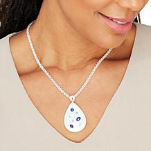 "As Is" Jay King Gallery Collection Mother-of-Pearl & Multigem Pendant