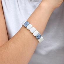 "As Is" Jay King Moss Opalite Bead Stretch Bracelet