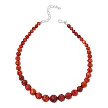 "As Is" Jay King Orange Coral Graduated Bead Necklace