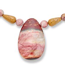 "As Is" Jay King Rainbow Chalcedony and Jasper Necklace