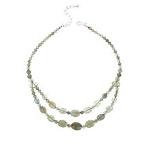 "As Is" Jay King Sterling Iceberg Green Labradorite Bead Necklace