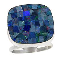 "As Is" Jay King Sterling Silver Micro Opal Inlay Ring