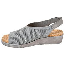 "As Is" JBU Clarisse Peep-Toe Slingback Demi Wedge Sandal