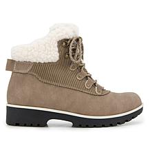 "As Is" JBU Illinois Ankle Boot with Faux Fur and Zipper Closure
