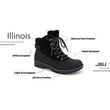 "As Is" JBU Illinois Ankle Boot with Faux Fur and Zipper Closure