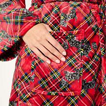 "As Is" Jeffrey Banks Printed Plush Robe