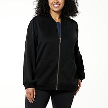 "As Is" Joy CleanBoss Luxurious Faux Suede Reversible Bomber Jacket
