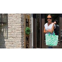 "As Is" Joy CleanBoss World Traveler Knit Chic Tote & Wristlet Set