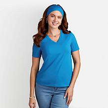 "As Is" Joy Collection Cool & Clean Two Performance Tees w/Headband