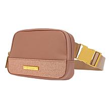 "As Is" Joy Couture Sleek Silhouette Leather Sparkle Waist/Sling Bag