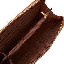 "As Is" Joy First Class Luxury Leather Quilted Handbag & Clutch Wallet