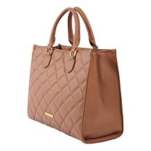 "As Is" Joy First Class Luxury Leather Quilted Handbag & Clutch Wallet