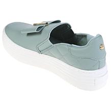 "As Is" Joy Luxe Slip-On Genuine Leather Bow Sneaker w/Orthotic Insole