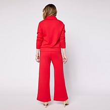"As Is" Joy Performance Luxe Buttersoft 2pc Half Zip Top & Pant Set