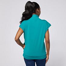 "As Is" Joy Performance Luxe Buttersoft Short Sleeve Full Zip Jacket