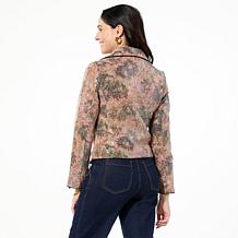 "As Is" kathy ireland® Fashion 360 Cannes Sequined Biker Jacket