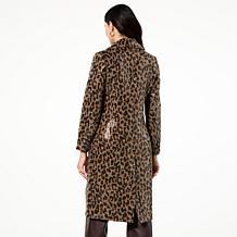 "As Is" kathy ireland® Fashion 360 Leopard Love Double-Breasted Tre...