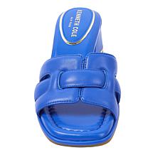 "As Is" Kenneth Cole New York Harper Leather Block Heel Sandal