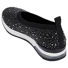 "As Is" Kenneth Cole Reaction Evaline Stretch Knit Jeweled Ballet Flat