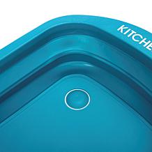 "As Is" Kitchen HQ 2-pack Hybrid Cutting Board, Bucket and Colander