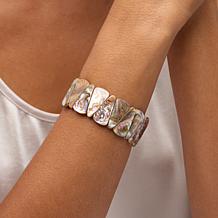 "As Is" Kwan Collections Abalone Shell Stretch Bracelet