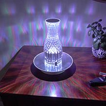 "As Is" Living Glow Motorized Rotating Mirror Display Stand