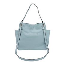 "As Is" London Fog Amara Whipstitch Crossbody Strap Shopper Hobo Bag