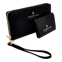 "As Is" London Fog Jade Vegan Leather Wallet and Credit Card Holder...