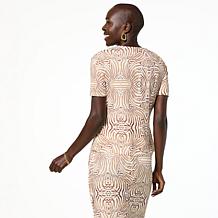 "As Is" Mark & James by Badgley Mischka Elbow-Sleeve Draped Top