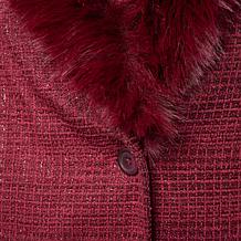 "As Is" Mark & James by Badgley Mischka Onyx Tweed Knit Blazer