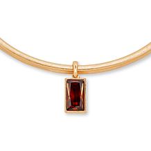 "As Is" MarlaWynne 14-1/2" CZ Bar Dangle Collar Necklace